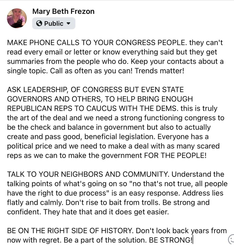 Screenshot exhorting people to take all possible actions to save our country.