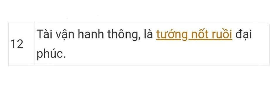 "Fortune flows smoothly; it's a mole of great blessing."