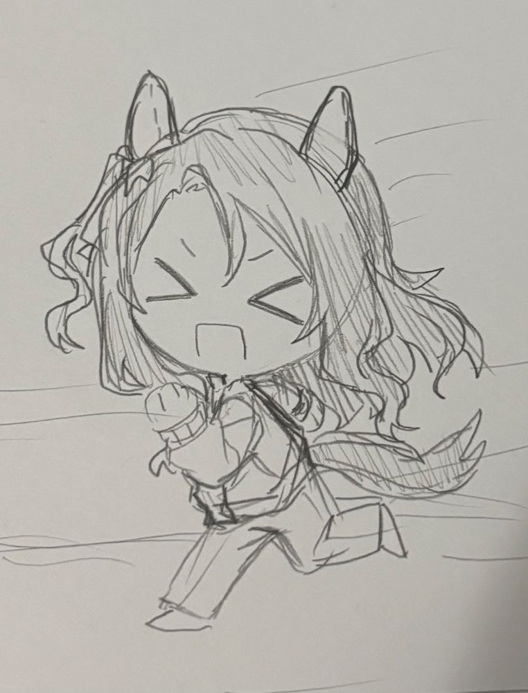 paper and pencil scribble of chibi king halo 