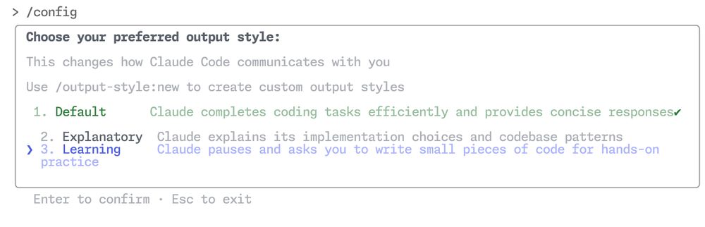 Terminal screenshot: "Learning: Claude pauses and asks you to write small pieces of code for hands-on practice"