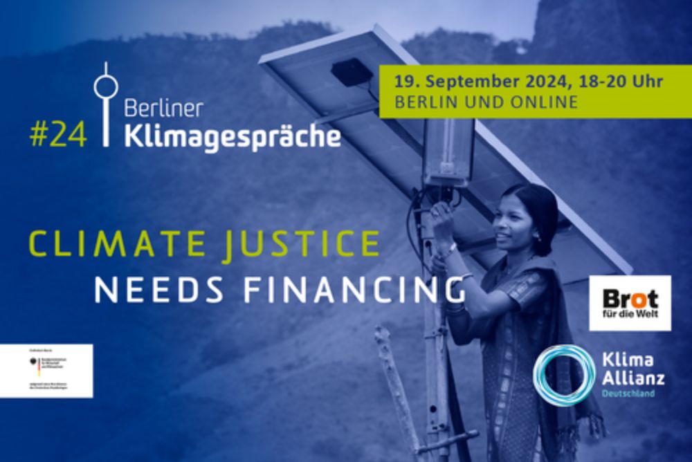 #24 Berliner Klimagespräch: Climate Justice Needs Financing