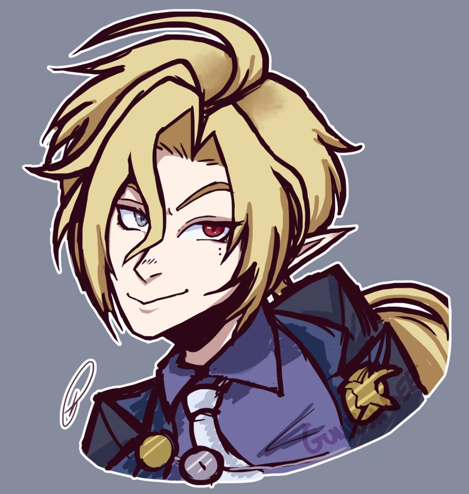Hugo Vlad from Zenless Zone Zero coloured sketch
