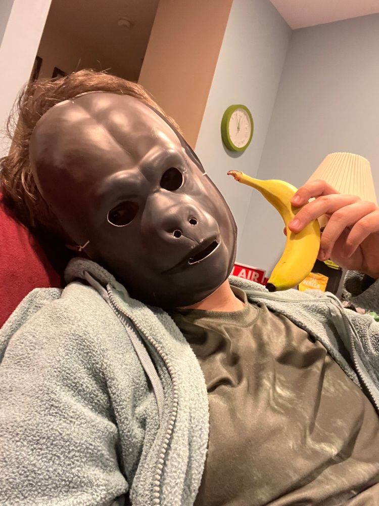 The following mask was a purchase at the San Diego Zoo back in 2015. Ooooooh! Banana.