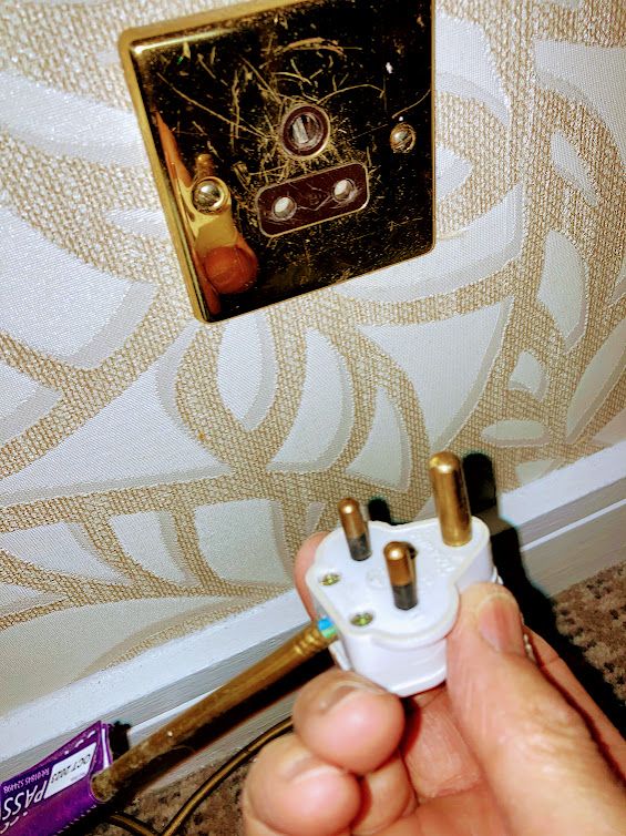 Pre 1960s round pin electrical socket - where do I plug in my charger?!