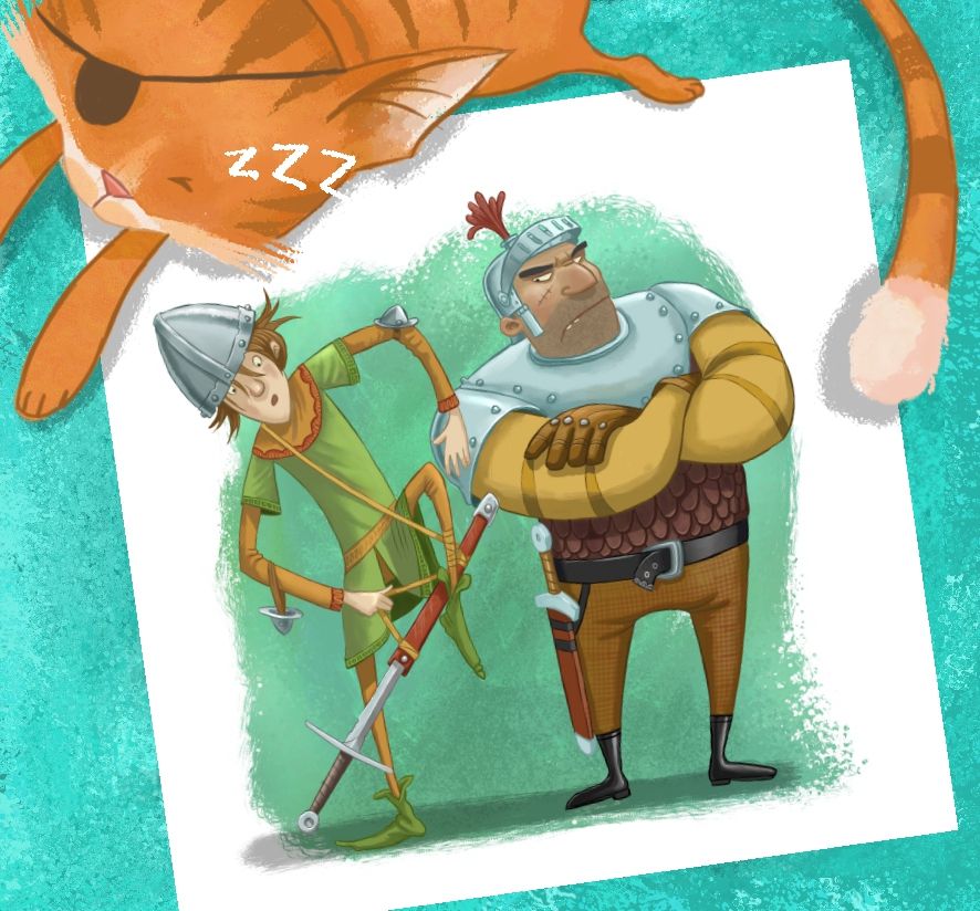 Clumsy knight Fierce knight Andy Catling Illustration