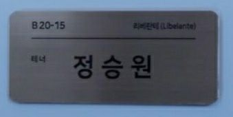 대구오페라하우스 객석기부 명판 사진
좌석번호 B20-15
리베란테 테너 정승원