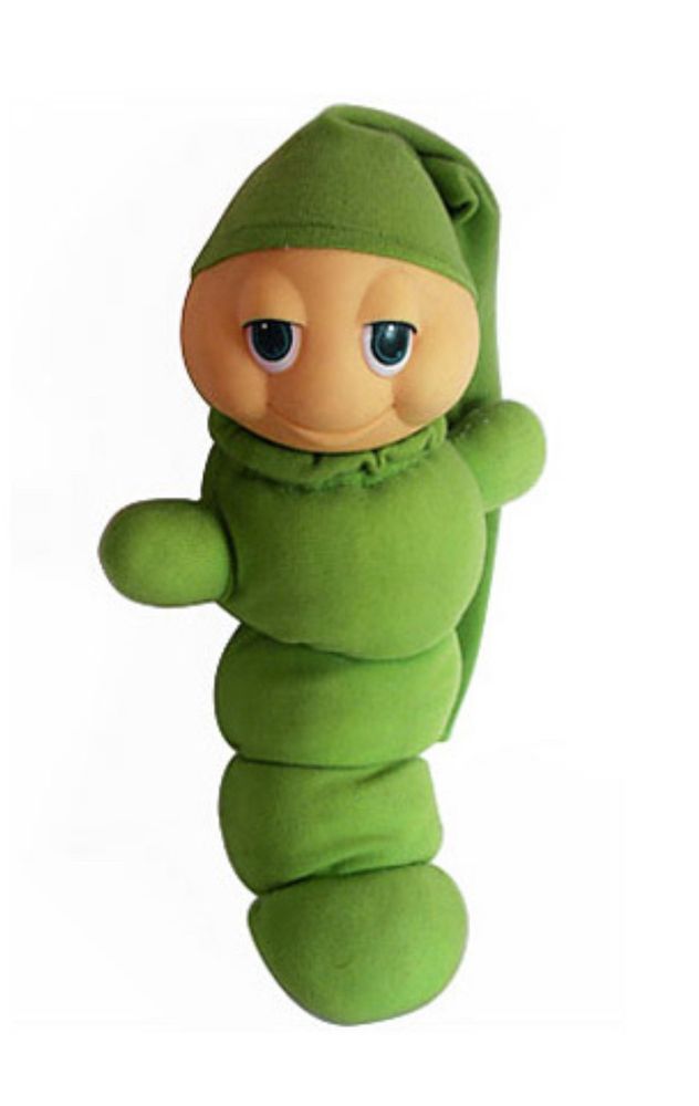 Smirking glo-worm toy that looks like a soft alien penis