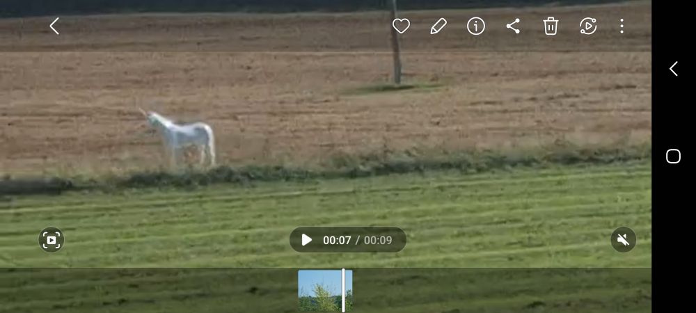 Screen grab of unicorn statue off A303
