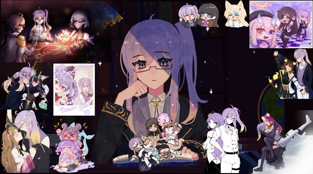 Cheftaku art with multiple art with everyone he made pair art with since debut. All art and their artists can be viewed on his card https://cheftaku.carrd.co