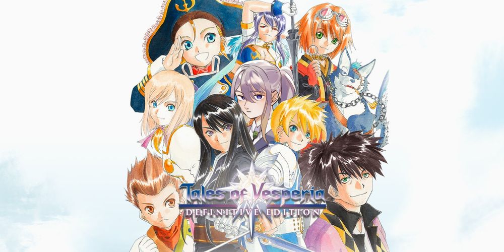Tales of vesperia Definitive edition cover art, but with cheftaku in the center!