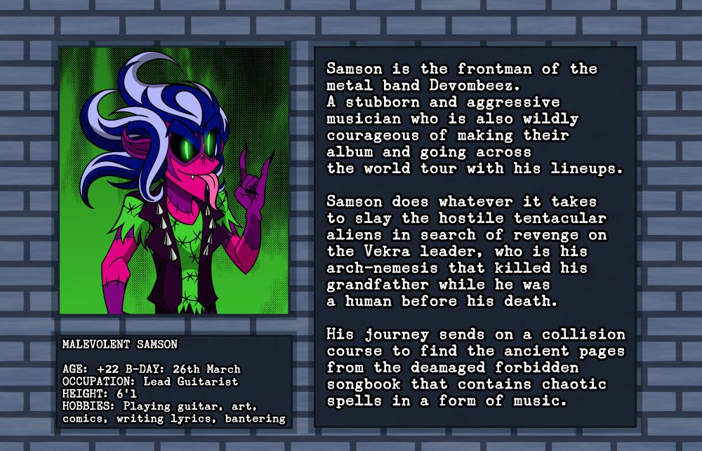 Malevolent Samson - Bio Card