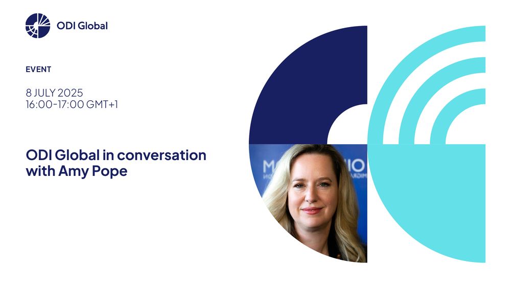 A headshot of Amy Pope, who joins ODI Global for an event on 8 July 2025 (16:00-17:00 GMT+1). 