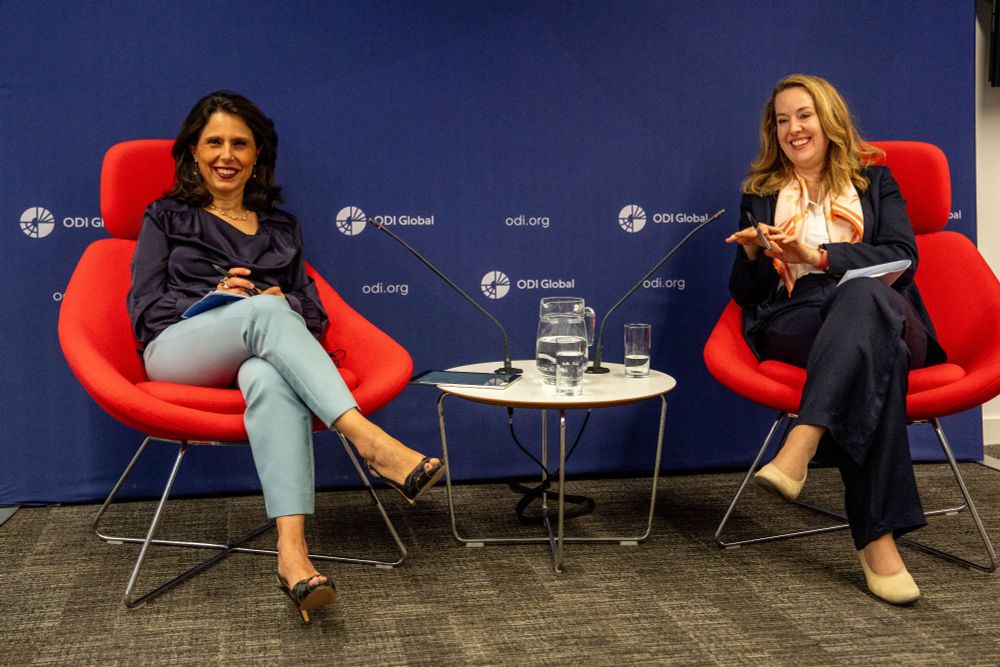 ODI Global Chief Executive Sara Pantuliano and Director General of the International Organization for Migration (IOM) Amy Pope. 