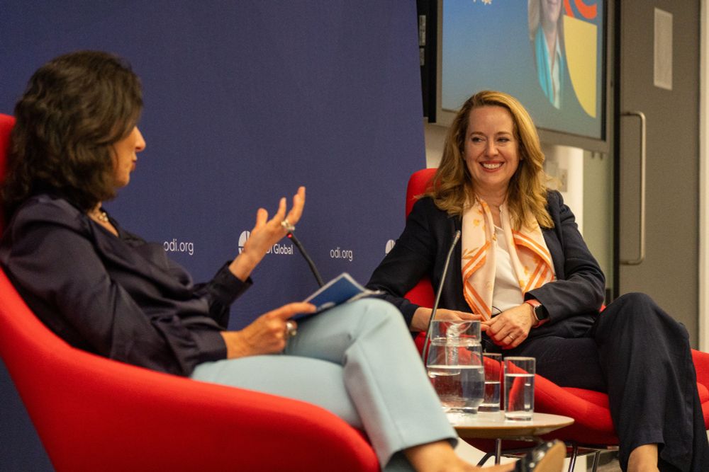 ODI Global Chief Executive Sara Pantuliano and Director General of the International Organization for Migration (IOM) Amy Pope. 