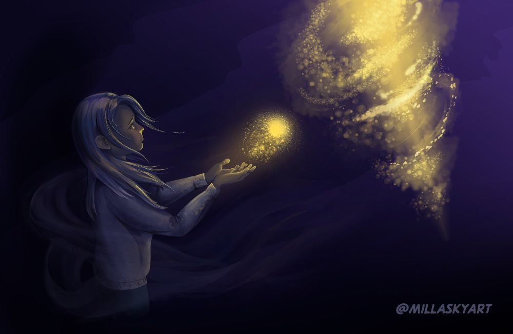 ENG: 

It's hard to write too personal posts, so I won't be wordy today. 

We are strange creatures. We have a bunch of anxiety thoughts and fears, but may not be ready for any of them. And it is always neither about our readiness nor our desire. May your journey be light.

UA: Мені складно писати занадто особисті пости, тож сьогодні скажу небагато. 

Дивно ми влаштовані. Маємо купу навʼязливих думок і страхів, але насправді можемо бути не готові до жодного з них. А воно завжди не про нашу готовність і не про бажання. Світлої тобі подорожі.

#digitalart   #millasky #millaskyart #comicart #coverart #csp #clipstudiopaint #loss #farewell #fantasyart #sadness #saygoodbye

