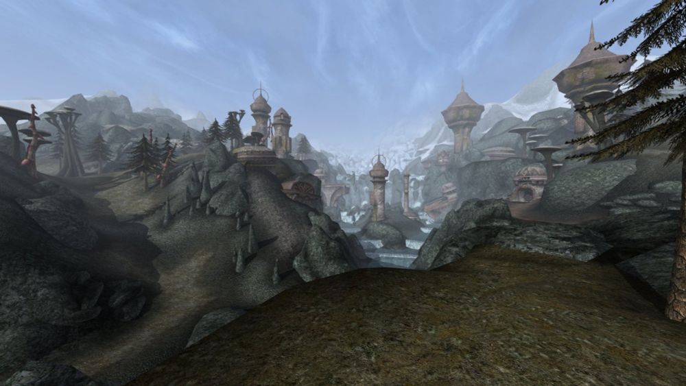 Hendor-Stardumz rests in its icy mountain cradle, waiting to be explored.