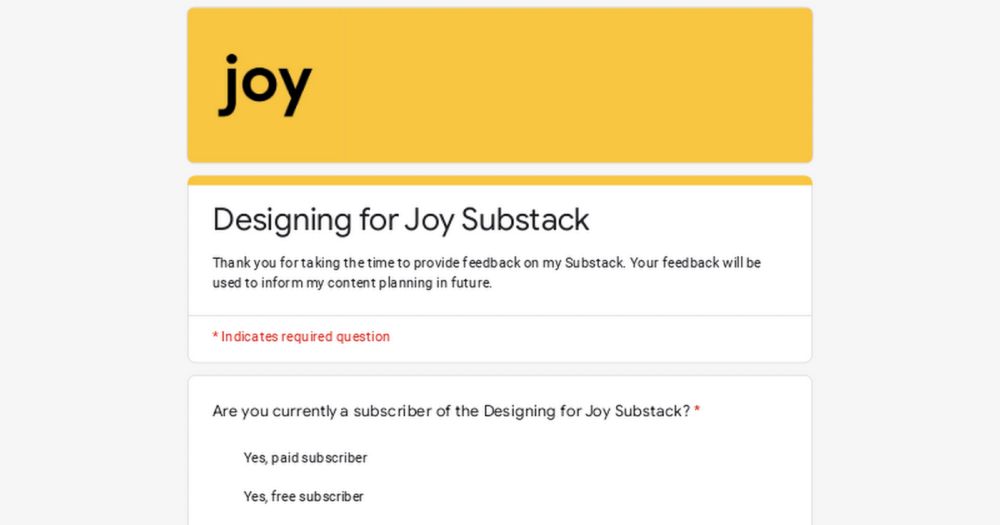 Designing for Joy Substack