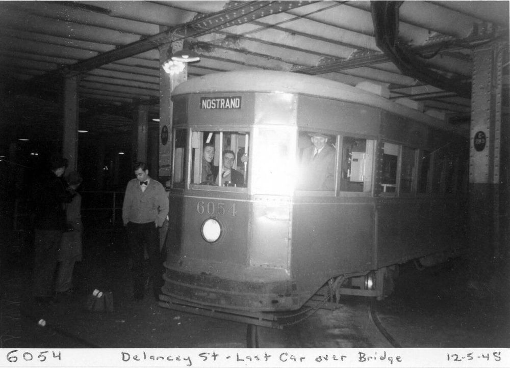 There was once a working trolley terminal underneath Delancey Street. Beginning in 1908, the Williamsburg Bridge Trolley Terminal was the departure point for streetcar service running over the Williamsburg Bridge.