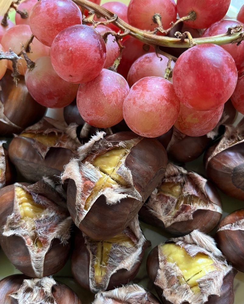 chestnuts and grapes