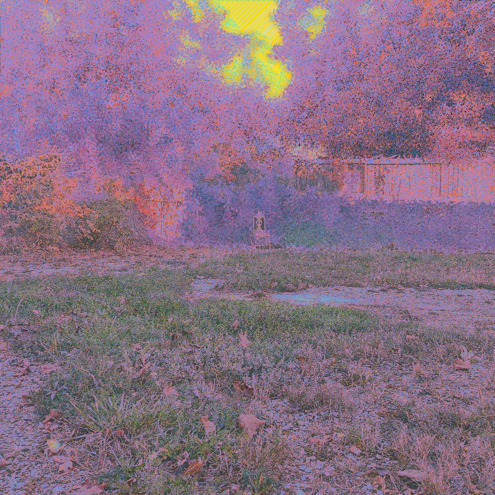 a lonely mysterious fanciful chair sits in the toxified late season mantiscreep urban flatwastes...