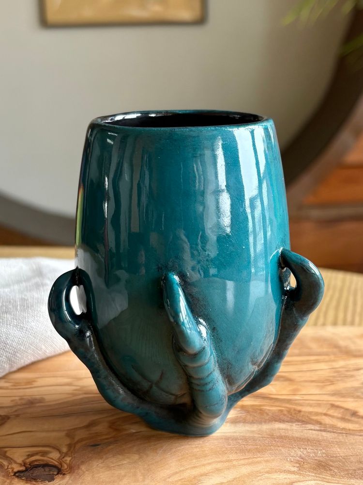 Same shape as the other one, but painted a dark teal color.
