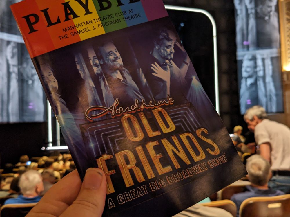 The playbill for "Stephen Sondehim's Old Friends" 