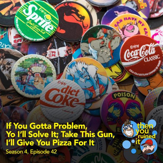 A photo of a pile of milk caps, also known as pogs.