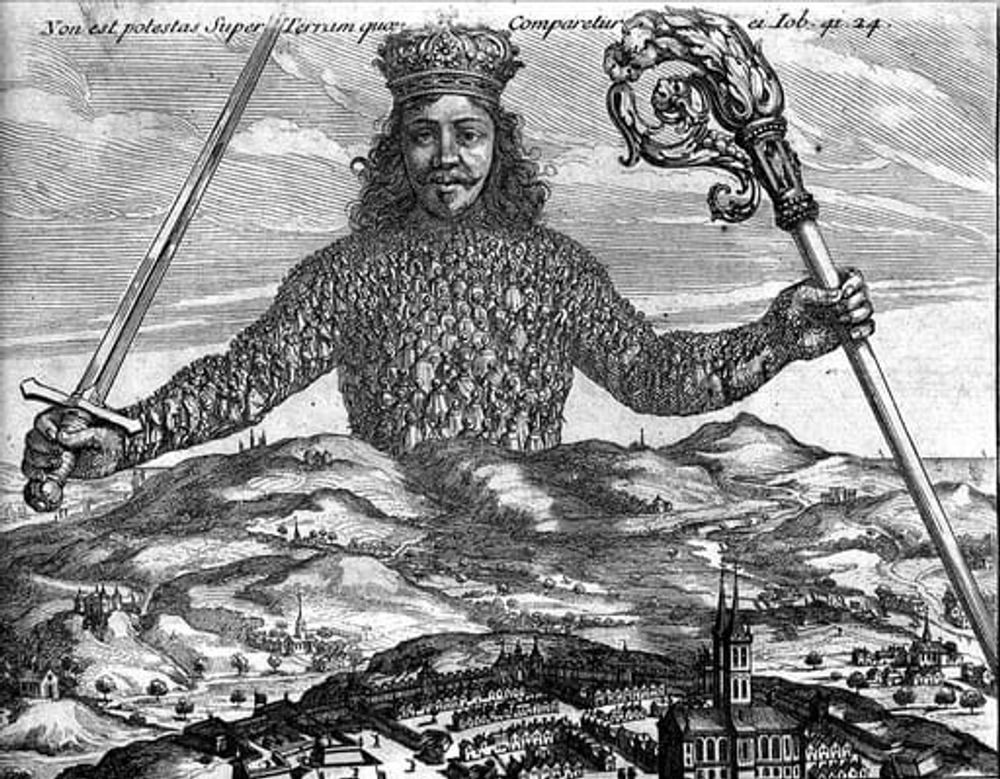 Leviathan or The Matter, Forme and Power of a Commonwealth Ecclesiasticall and Civil by Thomas Hobbes (1651)  |  Landolt-C