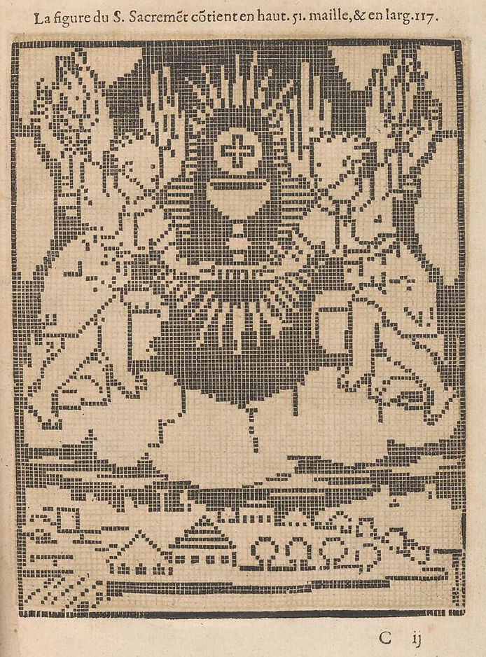 Vertical scene of two angels descending from the clouds, holding a glowing chalice and orb. Below them is an adorable tiny village