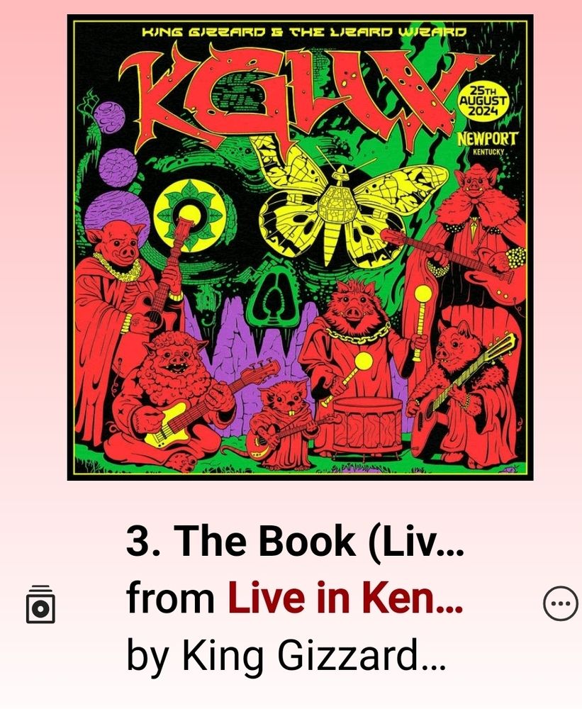 Cover for king gizzard live in Kentucky 8/25/24