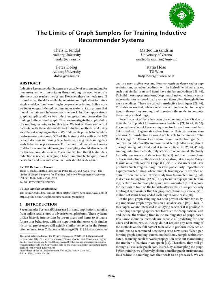 Thumbnail: The Limits of Graph Samplers for Training Inductive Recommender Systems