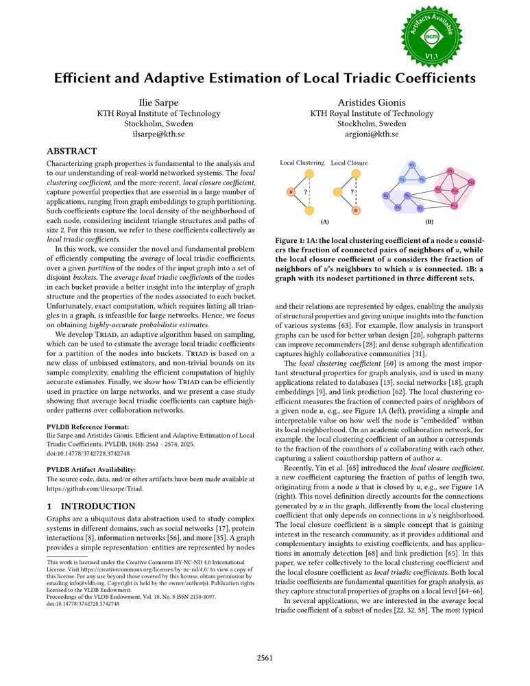 Thumbnail: Efficient and Adaptive Estimation of Local Triadic Coefficients