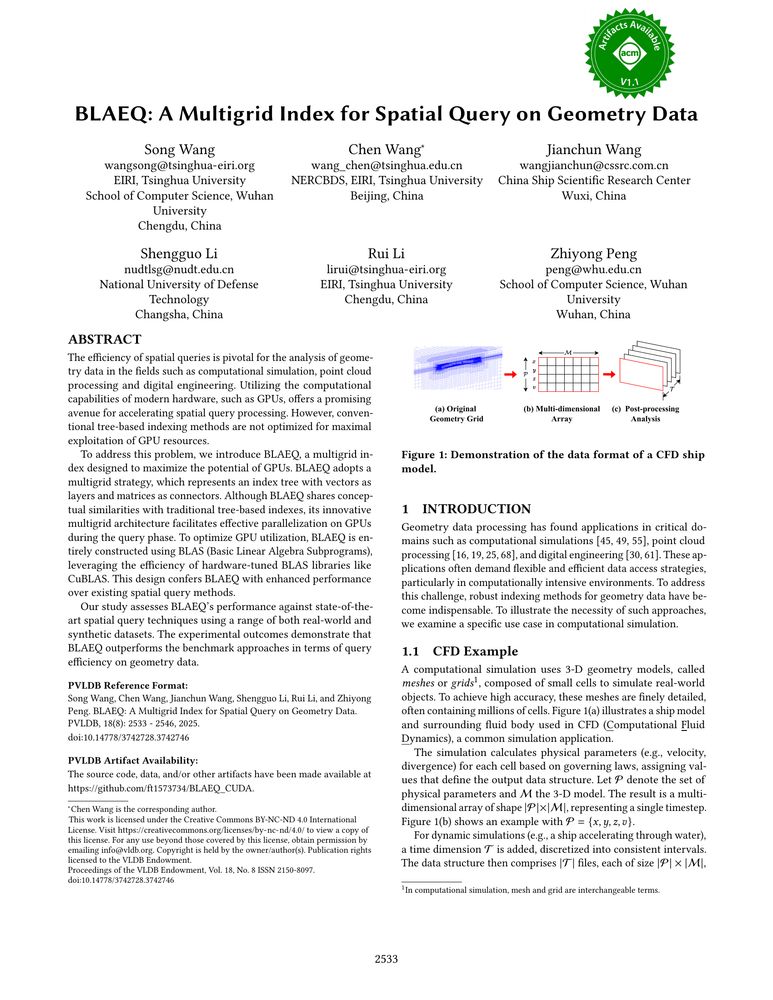 Thumbnail: BLAEQ: A Multigrid Index for Spatial Query on Geometry Data