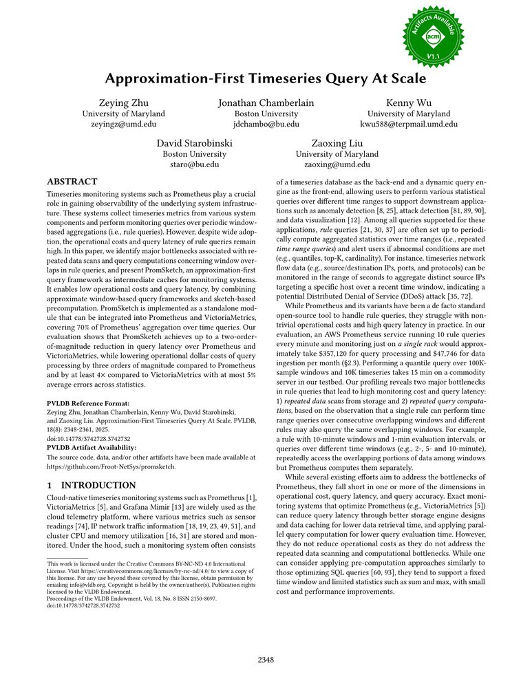 Thumbnail: Approximation-First Timeseries Monitoring Query At Scale