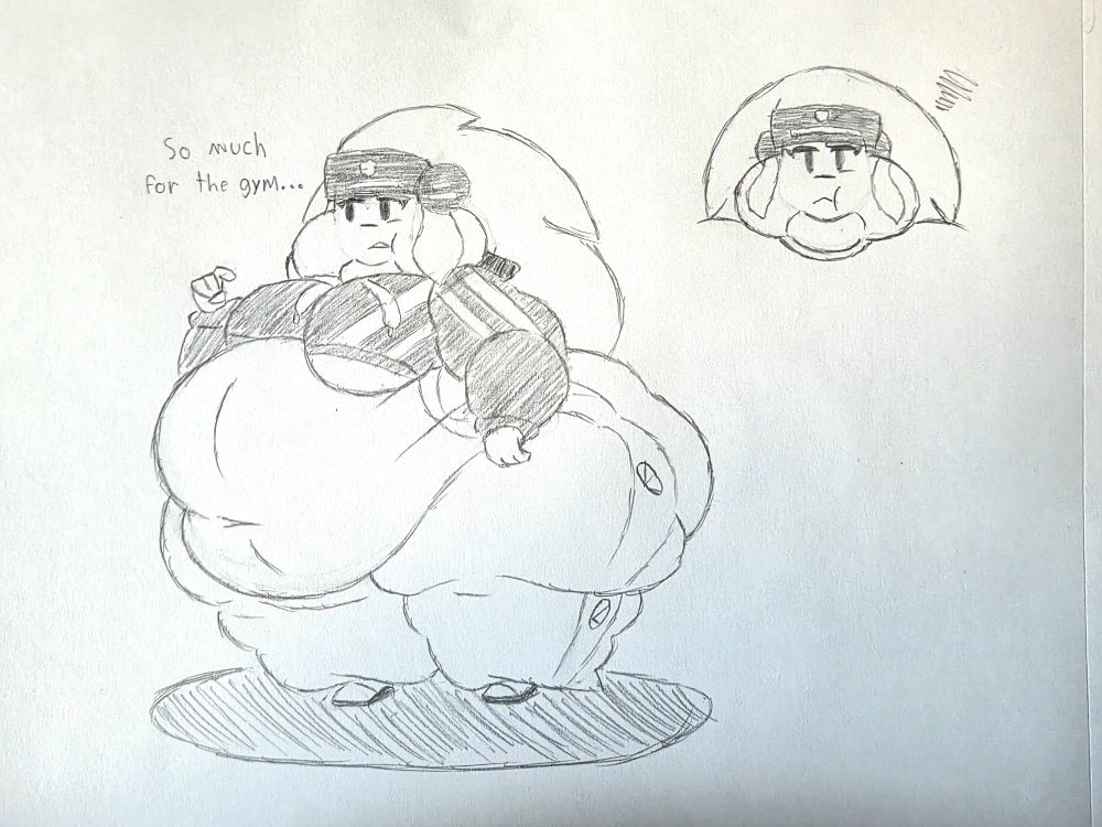 Marlow but gaining a triple chin