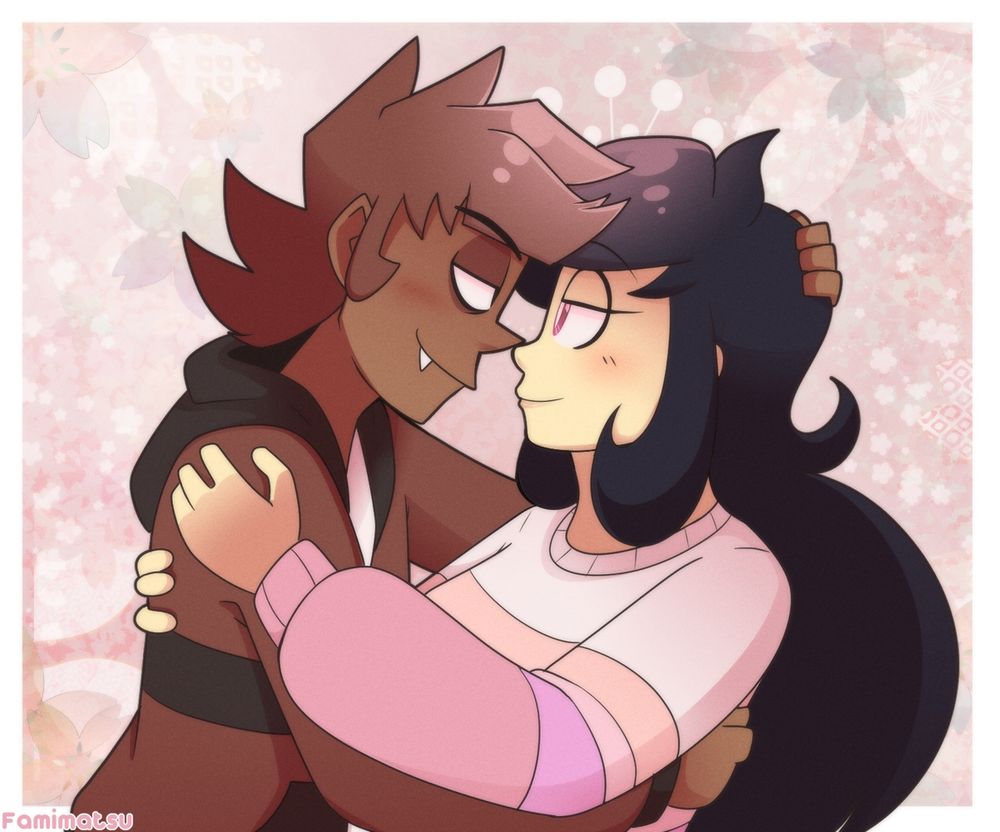 Kazu and Mura holding each other and being gross and lovey