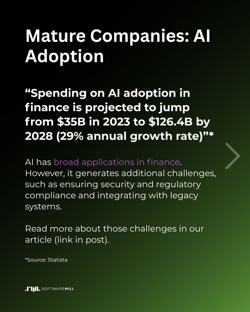 AI adoption is a widely recognized trend among financial companies that generates additional challenges.