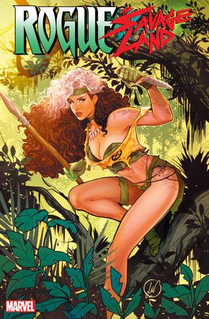 Rogue learns to climb trees in the Savage Land.