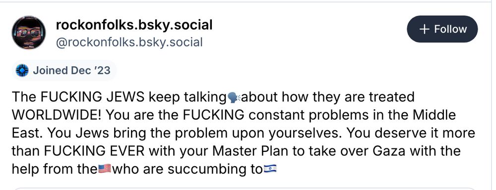 rockonfolks.bsky.social
@rockonfolks.bsky.social

Joined Dec ’23

The FUCKING JEWS keep talking🗣️about how they are treated WORLDWIDE! You are the FUCKING constant problems in the Middle East. You Jews bring the problem upon yourselves. You deserve it more than FUCKING EVER with your Master Plan to take over Gaza with the help from the🇺🇸who are succumbing to🇮🇱
