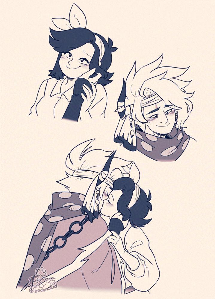 Siduri (OC) and Gilgamesh from the Japan-only "Chocobo Tales: The Witch, the Girl, and the 5 Heroes". The two gaze lovingly at each other before eventually kissing.