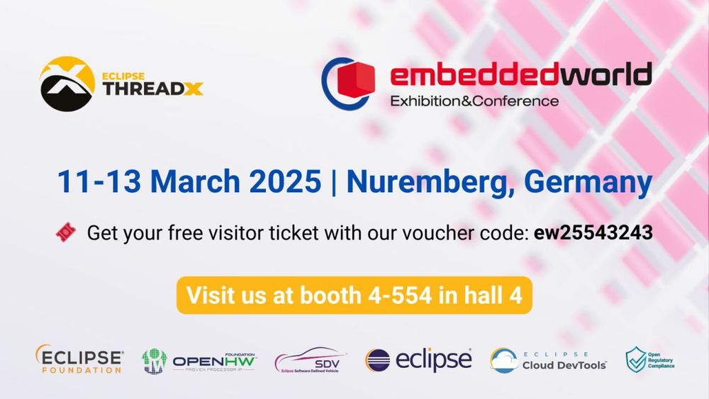Visit the Eclipse Foundation at embedded world 2025. Booth 4-554 in hall 4.