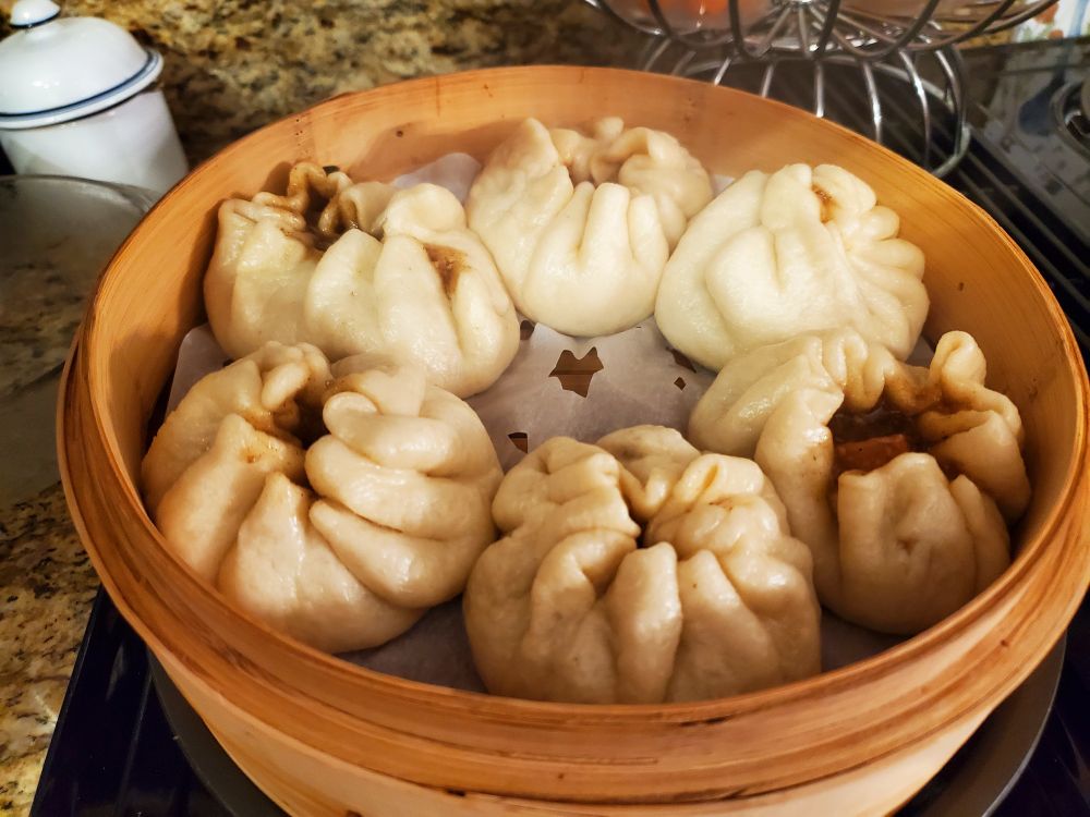 Finished steamed buns