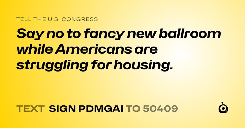 Text SIGN PDMGAI to 50409 to send this to your officials.