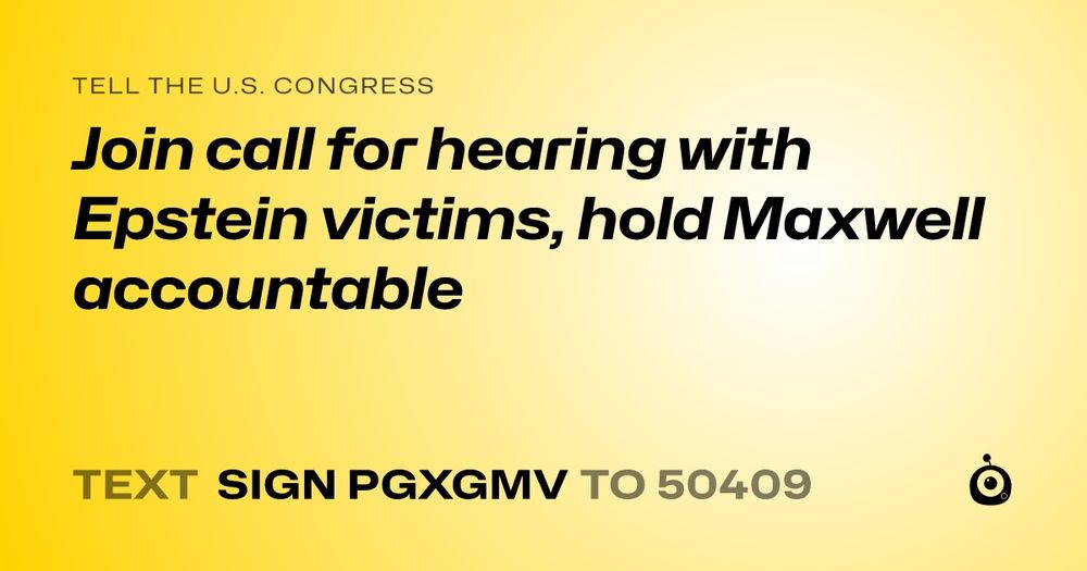 Text SIGN PGXGMV to 50409 to send this to your officials.