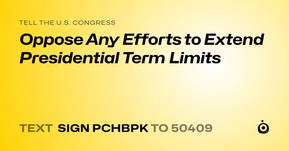 Text SIGN PCHBPK to 50409 to send this to your officials.
