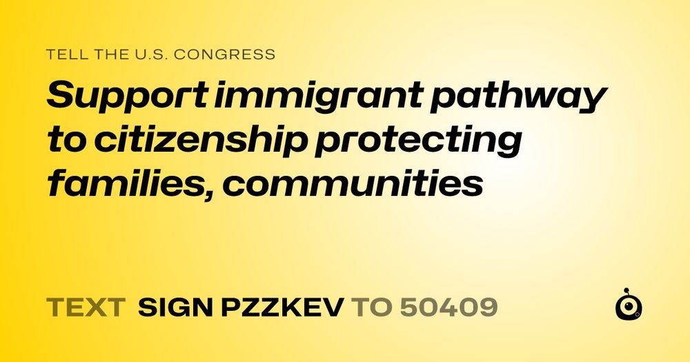 Text SIGN PZZKEV to 50409 to send this to your officials.