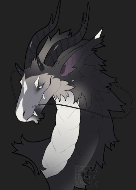 A digital headshot of a dragon character. Character belongs to WiFous.