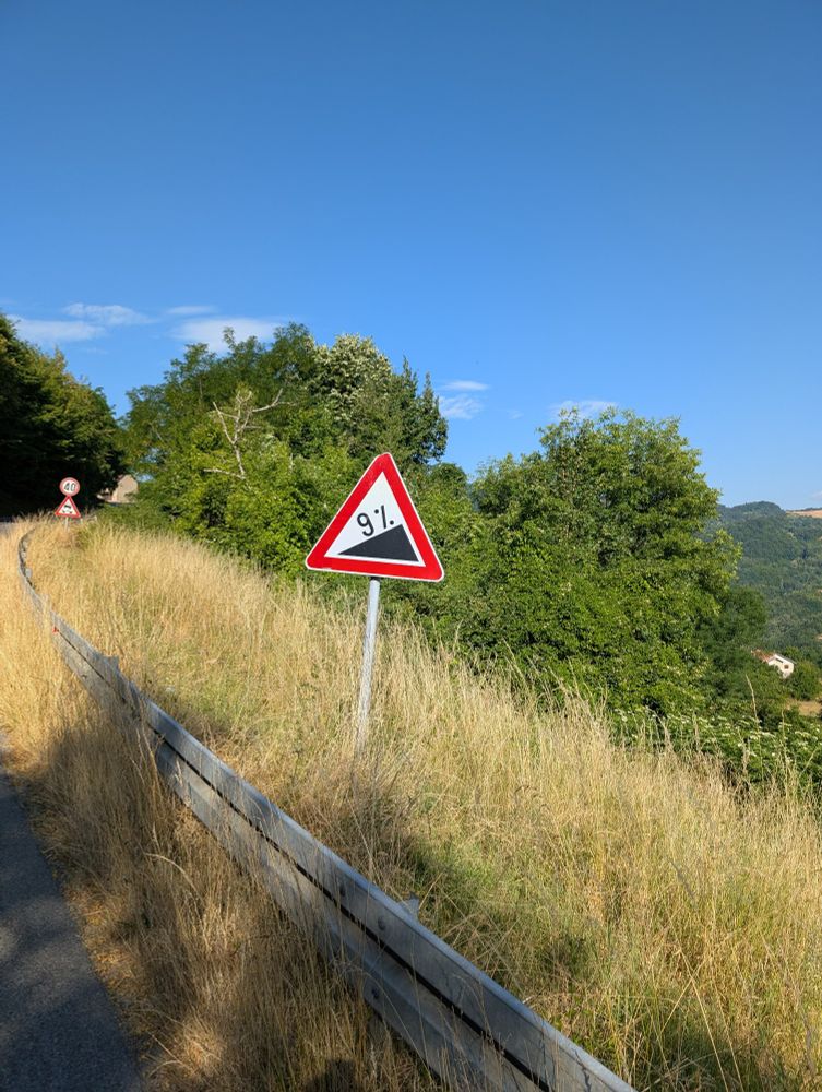 9% elevation sign. It was hard...