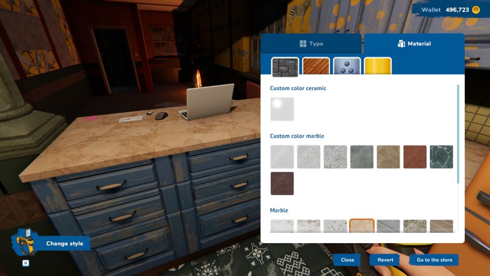 countertop material selection