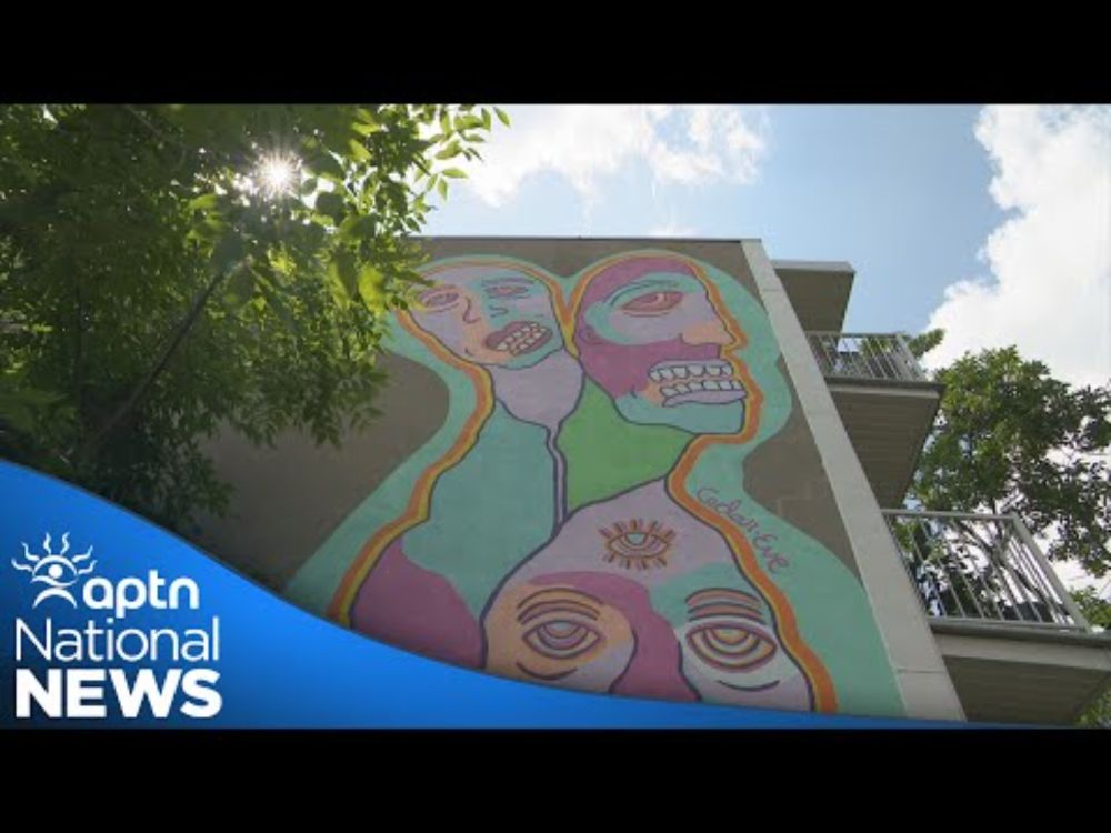 Ojibwe artist Cedar-Eve unveils mural dedicated to Montreal’s Two-Spirit community | APTN News